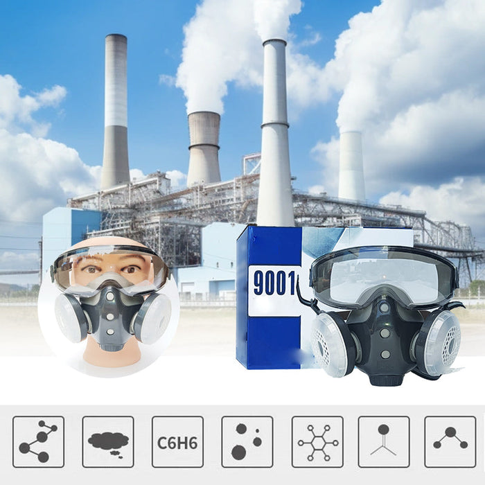 Full-face dust and eye protection mask