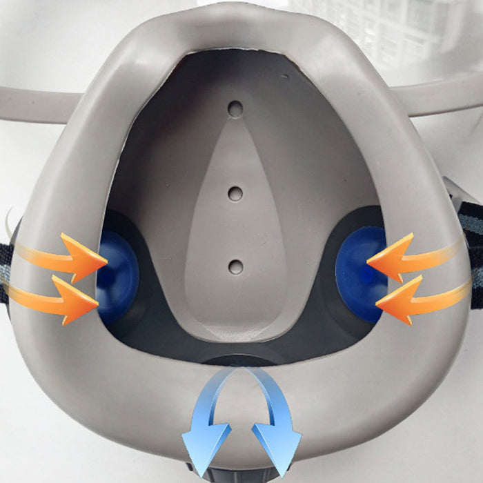 Full-face dust and eye protection mask