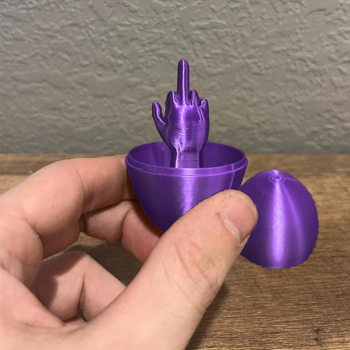 Funny 3D Printed Middle Finger Egg