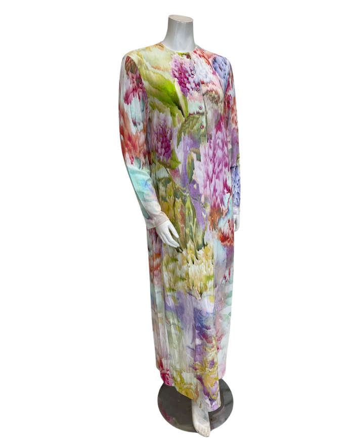 Furstenberg Multicolor Sunrise Print Button Down Modal Button Down Nightgown