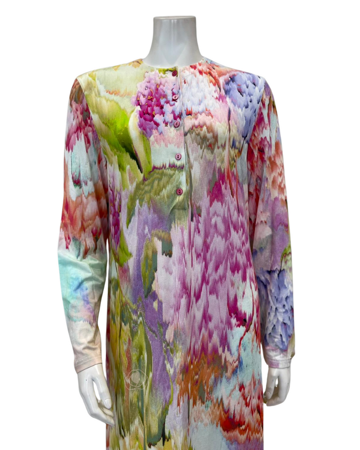 Furstenberg Multicolor Sunrise Print Button Down Modal Button Down Nightgown