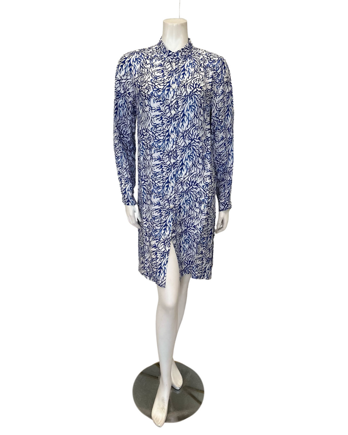 Furstenberg Reef Motifs Blue Button Down Swim Cover Up Myselflingerie.com