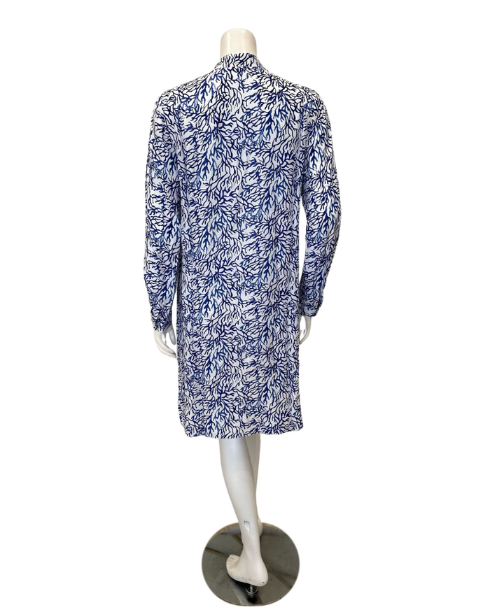 Furstenberg Reef Motifs Blue Button Down Swim Cover Up Myselflingerie.com