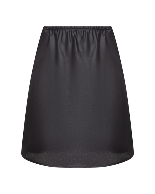 Gemsli HW351 24" Black Silky Taffeta Half Slip myselflingerie.com