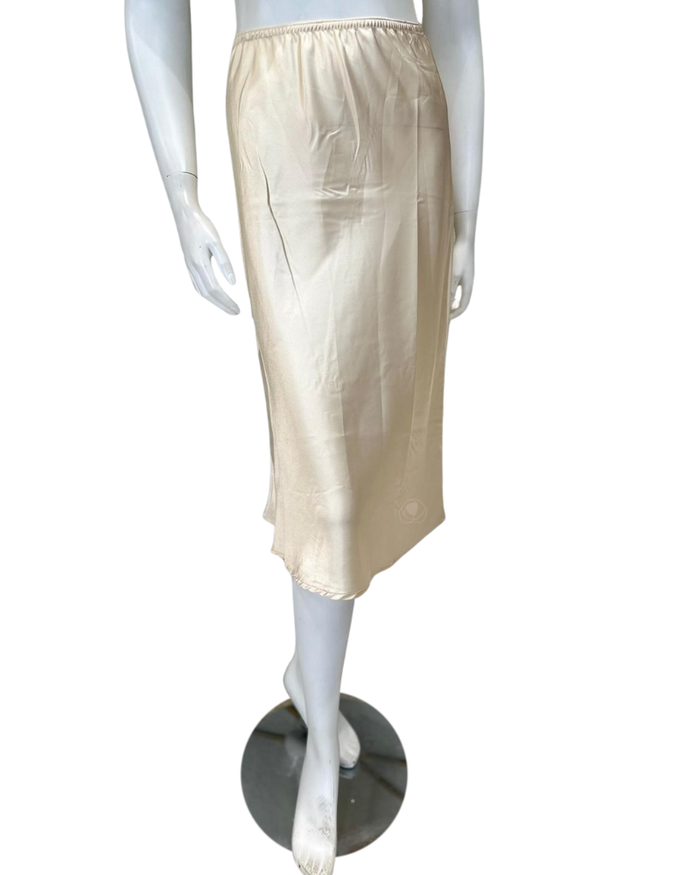 Gemsli 24" Ivory Silky Taffeta Half Slip Myselflingerie.com