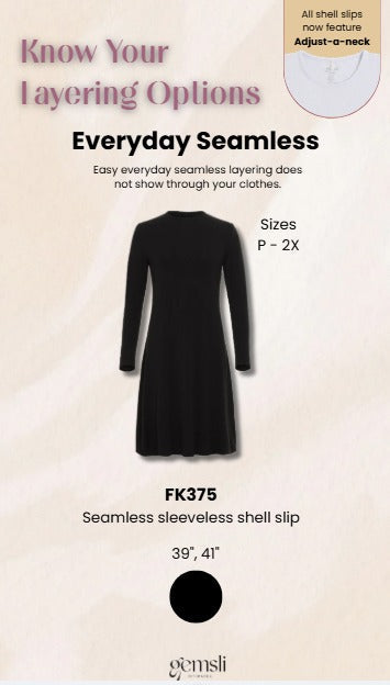 Gemsli 39" Seamless Sleeveless Shell Slip