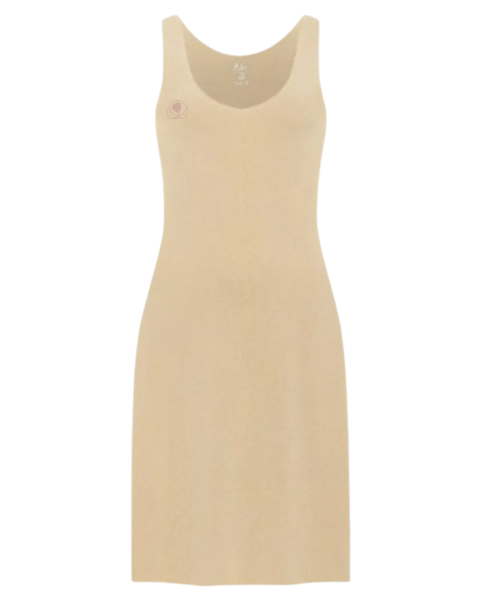 Gemsli FK309 41" Sand Luxury V Neck Cami Slip Myselflingerie.com