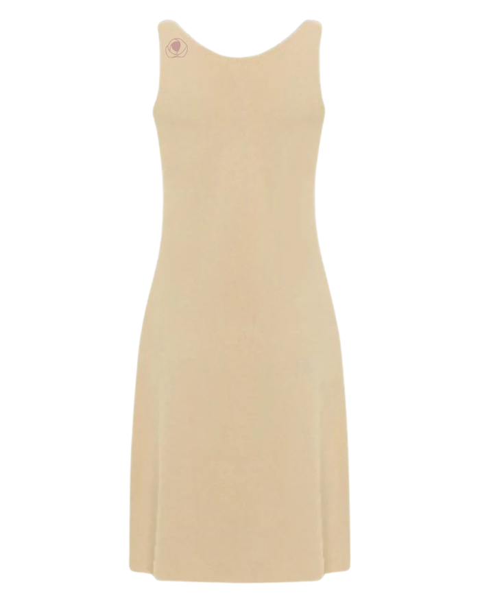 Gemsli FK309 41" Sand Luxury V Neck Cami Slip Myselflingerie.com