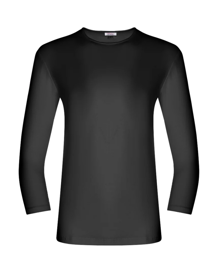 Gemsli Black 3/4 Sleeve Organic Cotton Shell