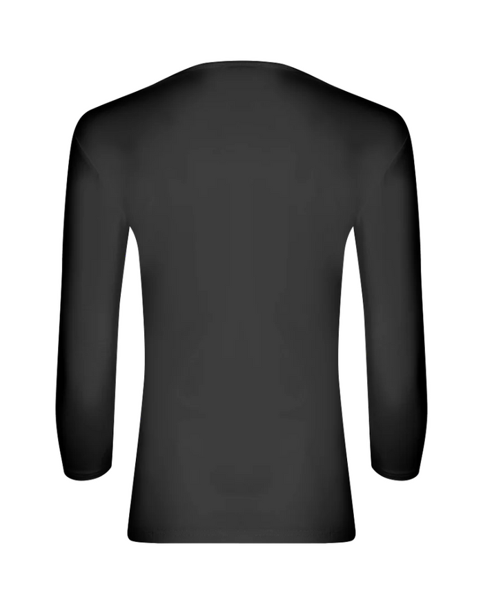 Gemsli Black 3/4 Sleeve Organic Cotton Shell