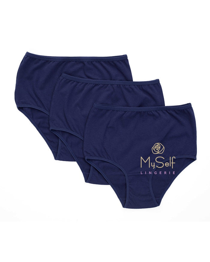 Gemsli 3305 Plum Cotton Briefs 3 Pk. myselflingerie.com