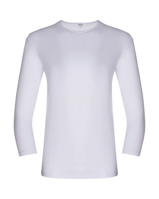 Gemsli White 3/4 Sleeve Organic Cotton Shell