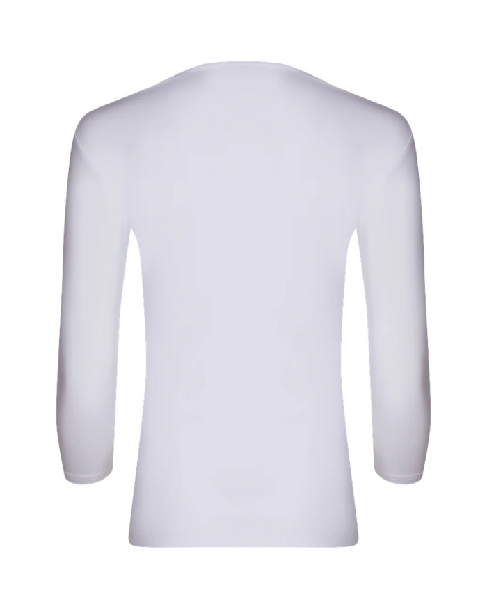 Gemsli White 3/4 Sleeve Organic Cotton Shell
