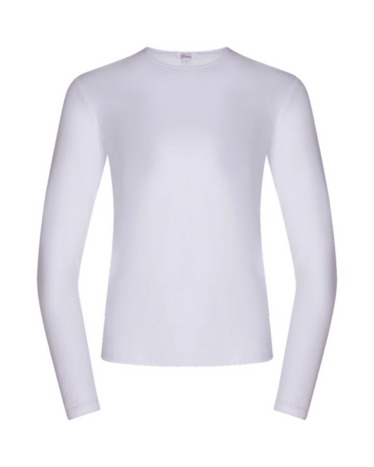 Gemsli White Long Sleeve Organic Cotton Shell
