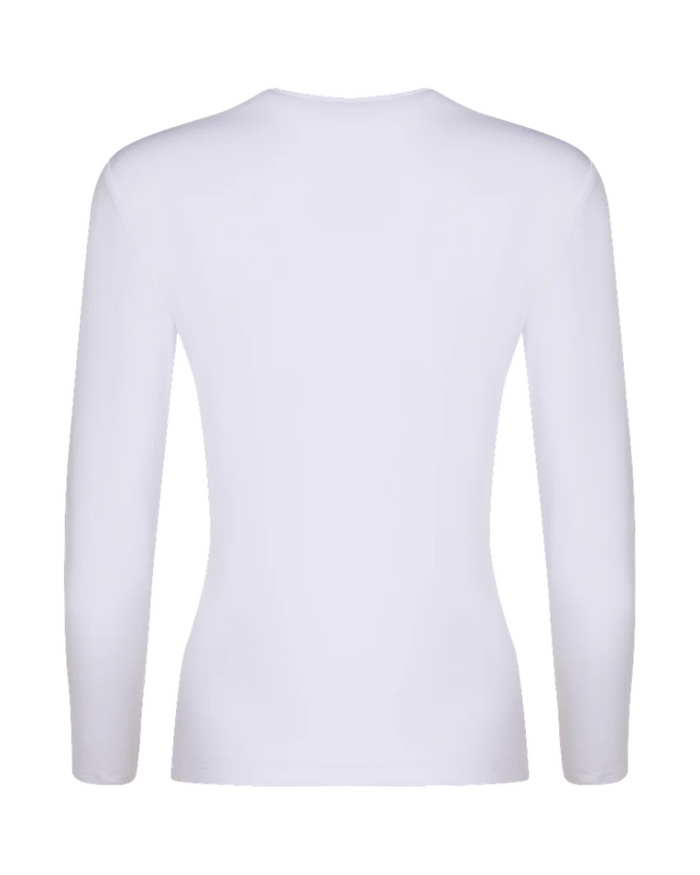Gemsli White Long Sleeve Organic Cotton Shell