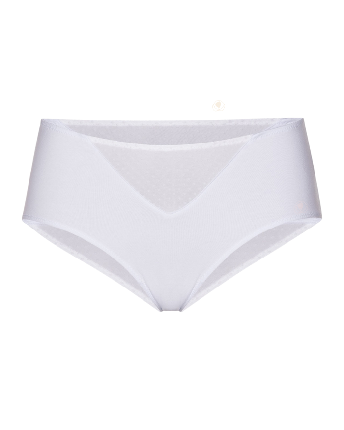 Gemsli White Mesh Insert with Pocket Organic Cotton White Hipsters 3 Pk
