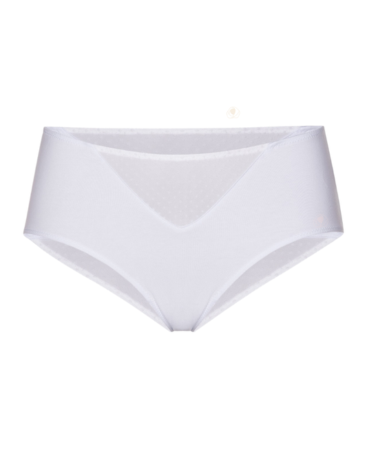Gemsli White Mesh Insert with Pocket Organic Cotton White Hipsters 3 Pk
