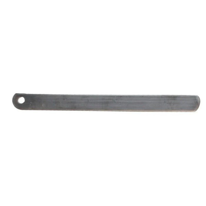 Grey 5-ounce lead strap decoy weight with a rounded end and pre-drilled hole for secure keel attachment.