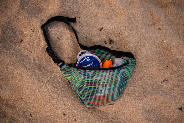 Gili Gear Fanny Pack angled side view highlighting durable water-resistant fabric