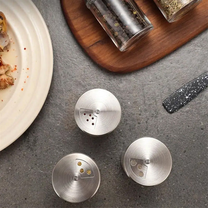 Glass Spice Jars Set