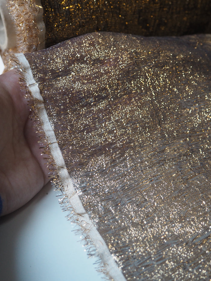 Gold Lurex Double Organza