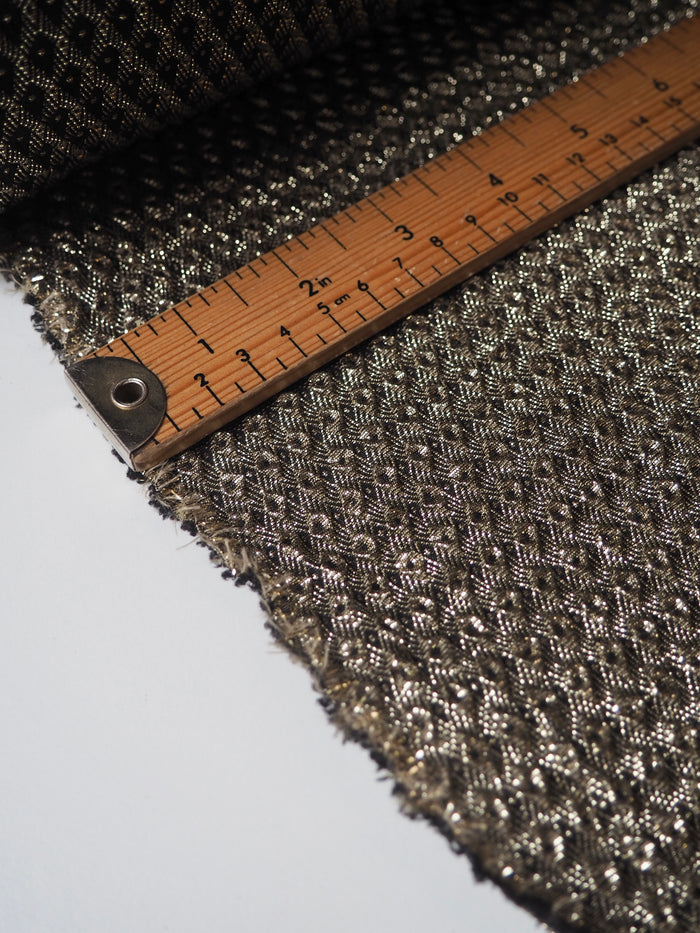 Gold Metallic Dot Cloqué