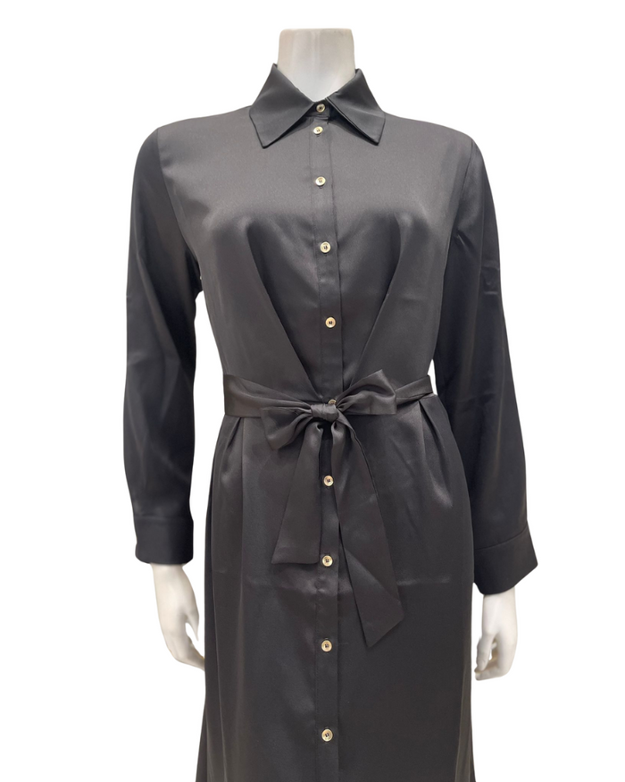 Gottex Black Monte Carlo Button Down Swim Cover Up Beach Dress Myselflingerie.com