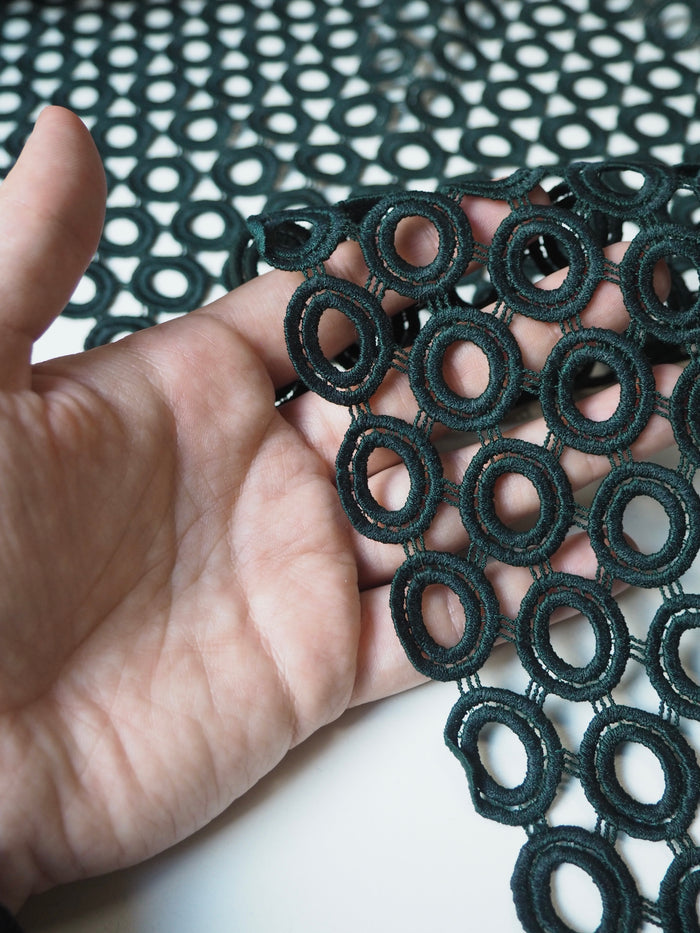 Green Circle Guipure Lace