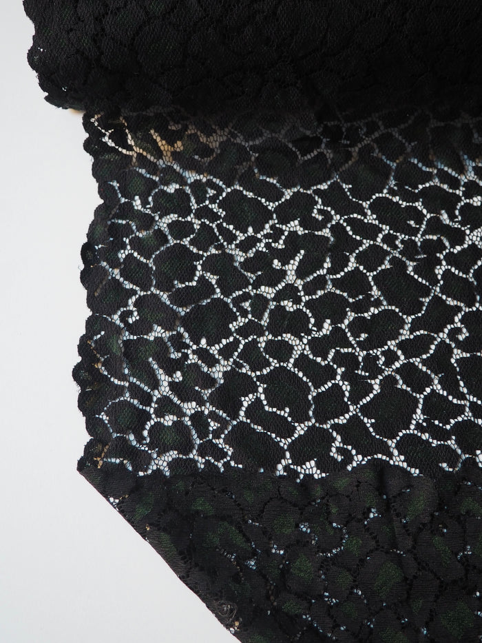 Green Leopard Scallop Lace
