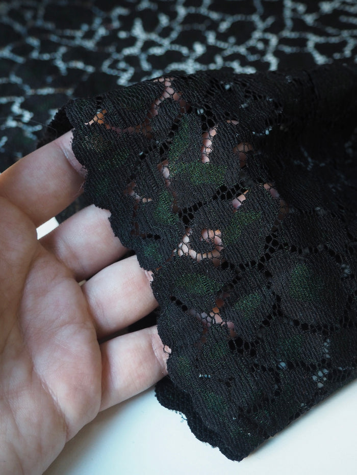 Green Leopard Scallop Lace