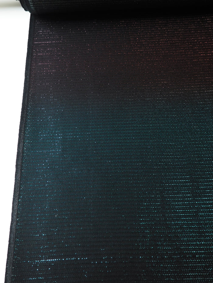 Green + Pink Ombre Metallic Wool Jacquard