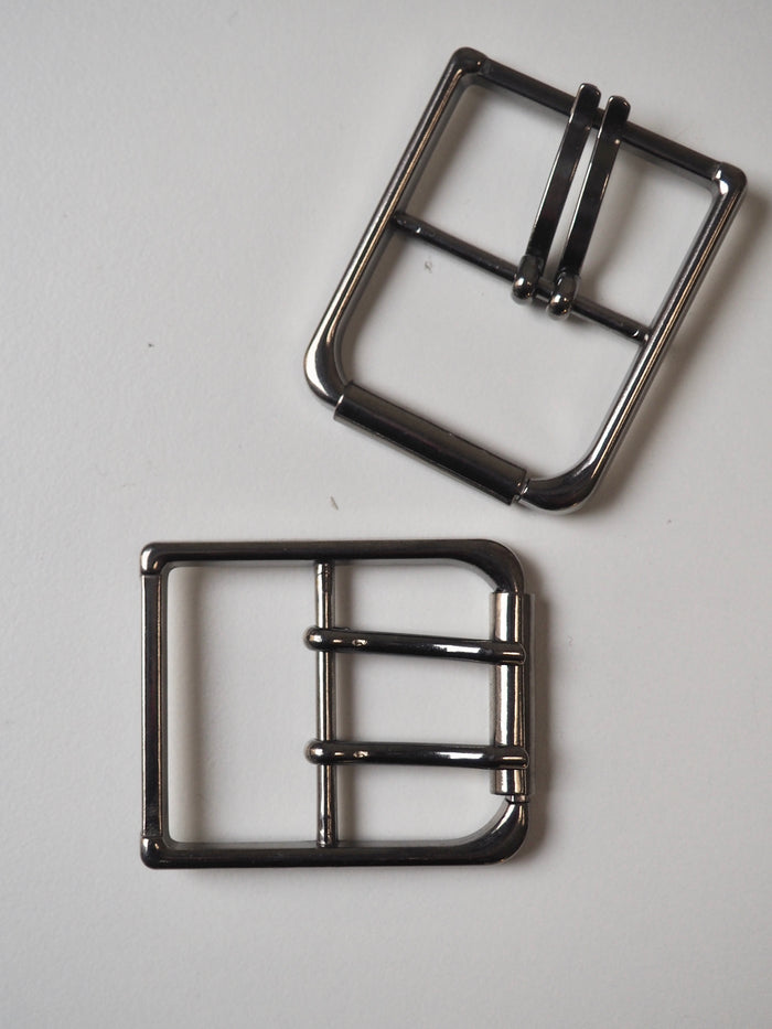 Gunmetal Double Pronged Buckle 40mm