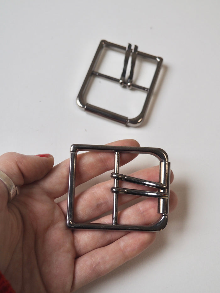 Gunmetal Double Pronged Buckle 40mm