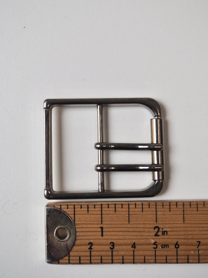 Gunmetal Double Pronged Buckle 40mm