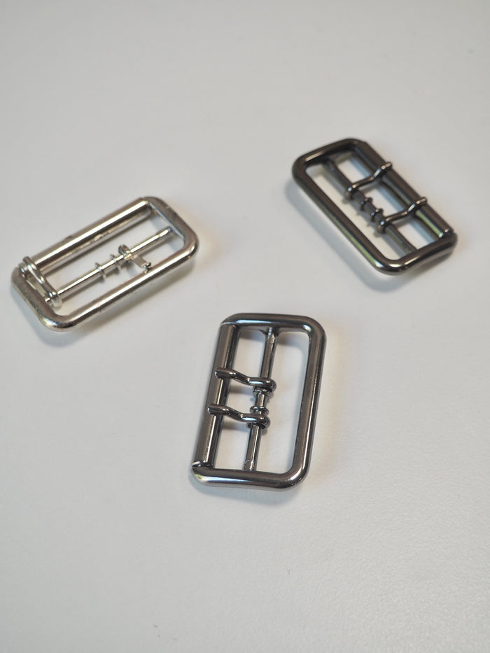 Gunmetal Double Pronged Buckle 50mm