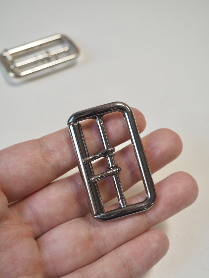 Gunmetal Double Pronged Buckle 50mm