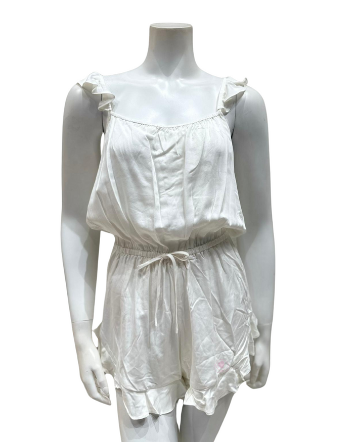 Half Asleep Cloud Ruffle Romper & Robe Set