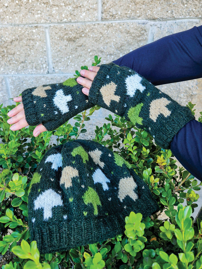 Handmade Knit Beanie ~ Mushrooms