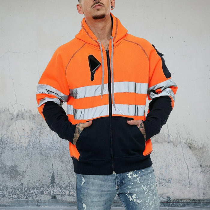 zip-up jacket / orange / S