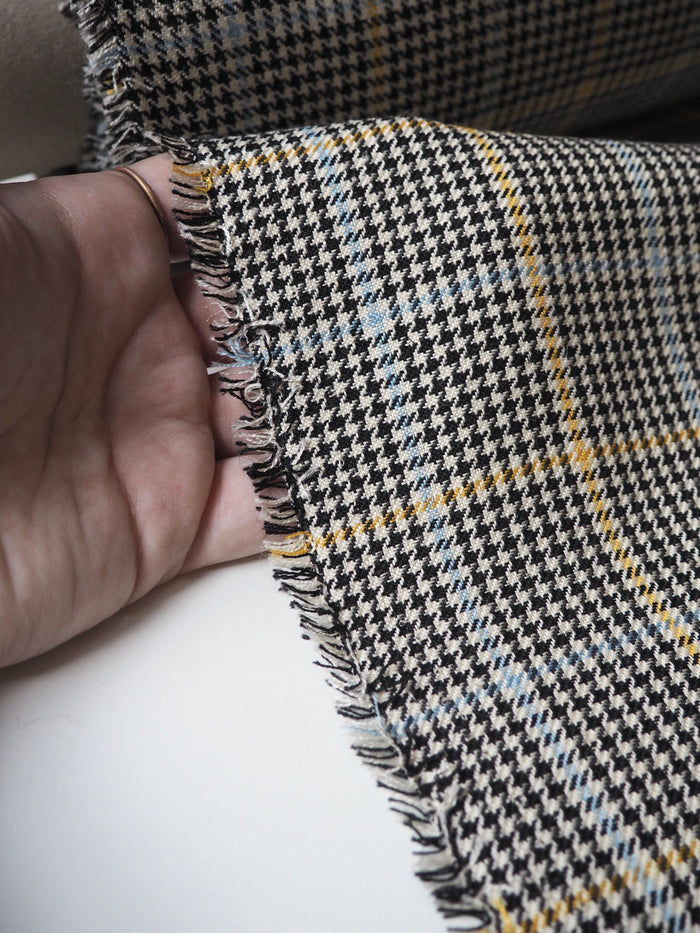 Houndstooth Check Cotton/Viscose