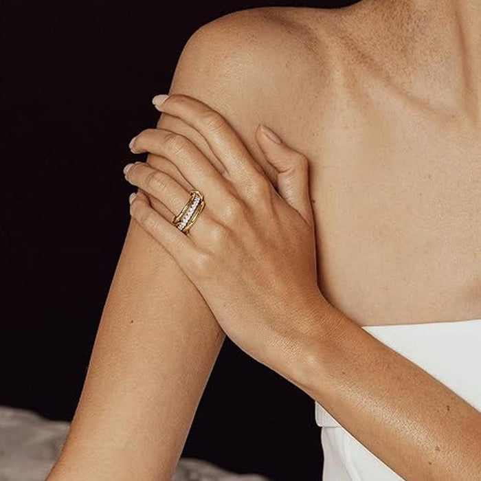 Interlocking Stackable Rings for Women