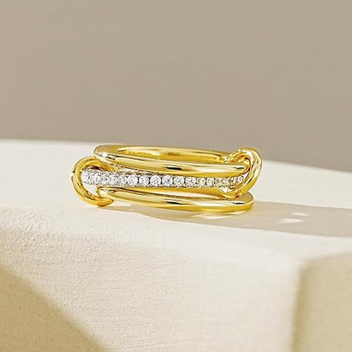 Interlocking Stackable Rings for Women