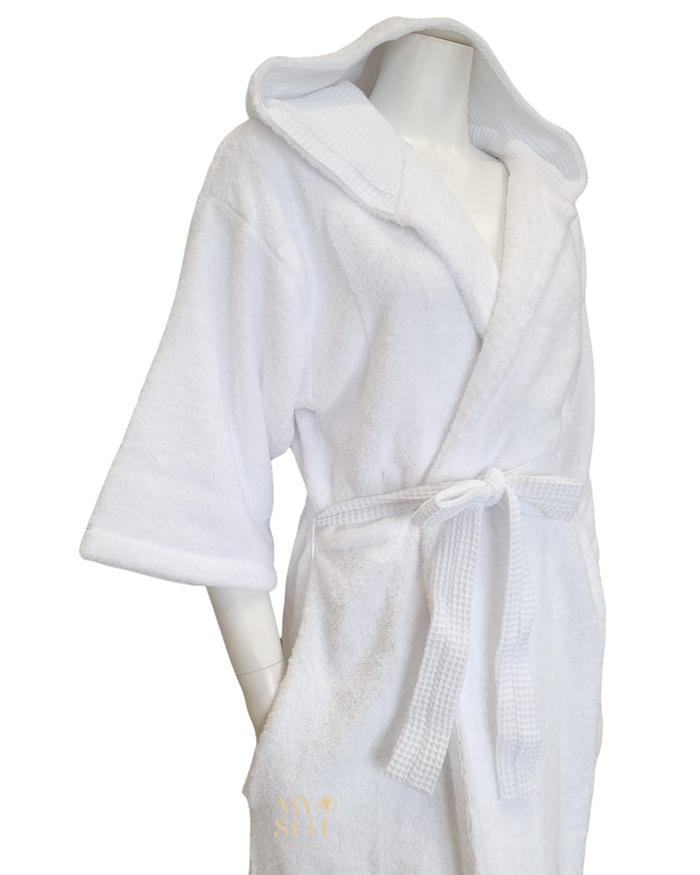 Iora Lingerie 22320C 100% Cotton Hooded Terry Bath Robe myselflingerie.com