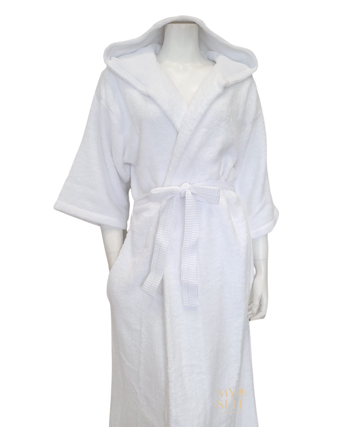 Iora Lingerie 22320C 100% Cotton Hooded Terry Bath Robe myselflingerie.com