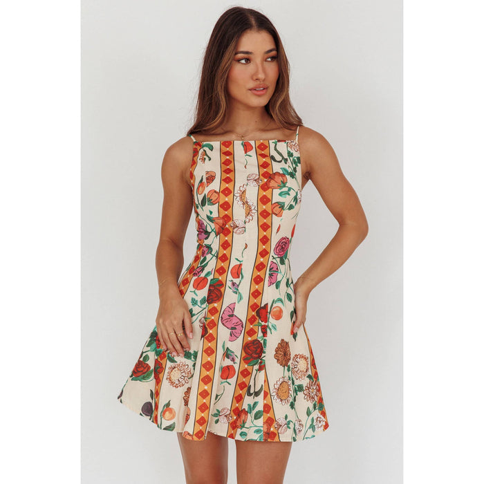 ITALIAN FLORAL MINI DRESS : ITALIAN PRINT