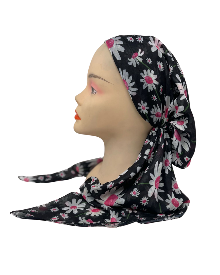 It's Younique PP-DAI-PK Pink Daisies Pre-Tied Bandanna with Velvet Grip Myselflingerie.com