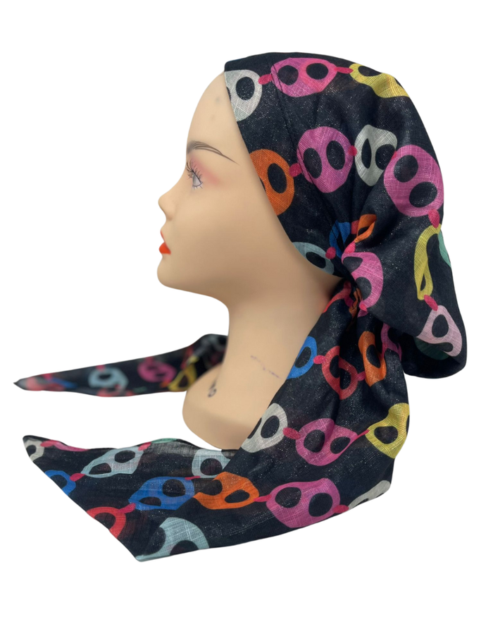 It's Younique PP-VER-MU Versace Vibes Multicolor Shimmer Pre-Tied Bandanna with Velvet Grip Myselflingerie.com