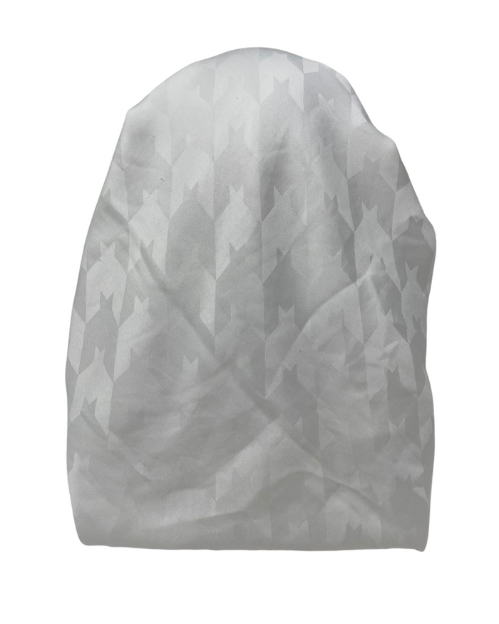 It's Younique OB-HO-WH White Houndstooth Pre-Tied Open Back Bandanna with Velvet Grip Myselflingerie.com