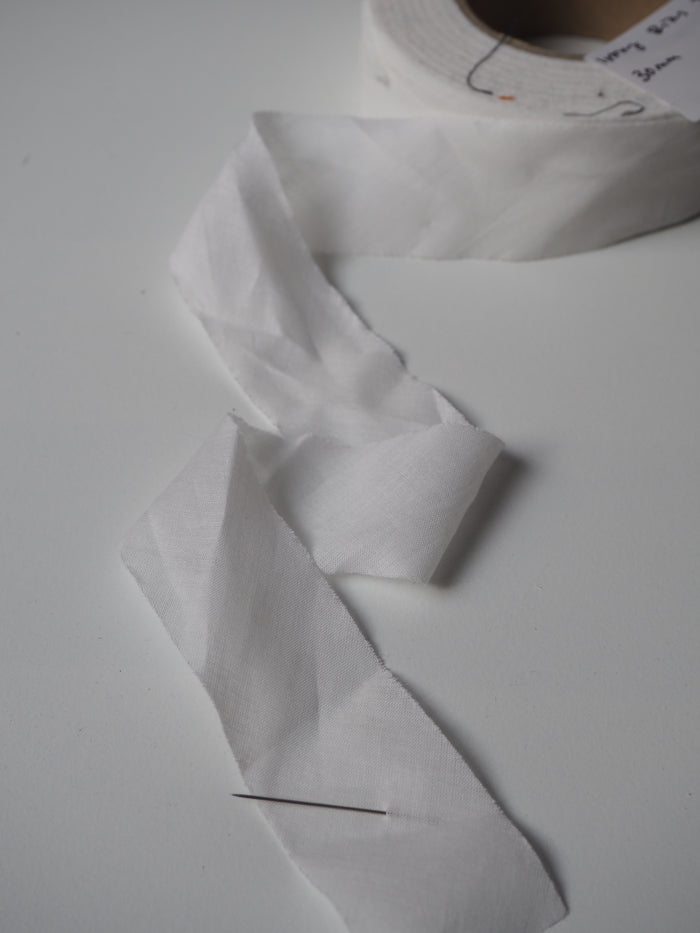 Ivory Cotton Voile 30mm Bias Tape Roll