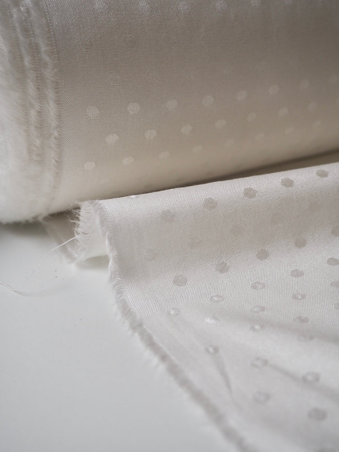 Ivory Dotted Viscose Jacquard